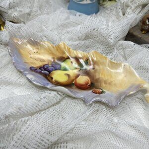 Vintage Lipper & Mann Creations Hand Painted Ceramic Bowl, Fruit design, Japan V